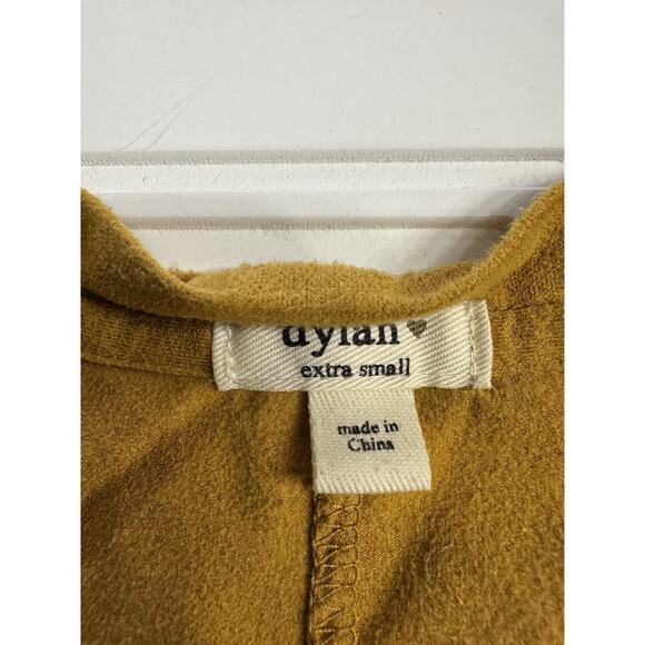 Dylan Women’s Yellow V Neck Tank Top Size XS Suede Feel - Picture 2 of 5
